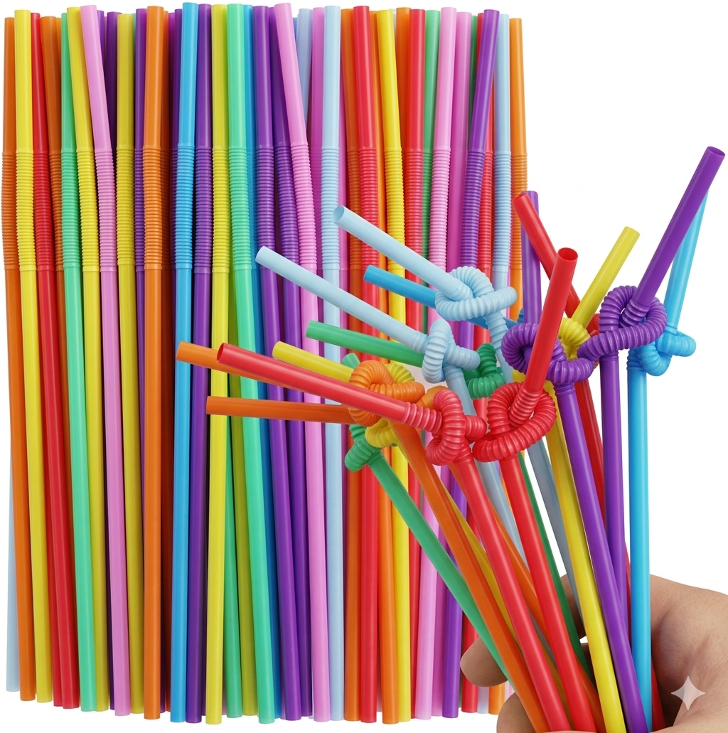 Colorful Flexible Drinking Straws