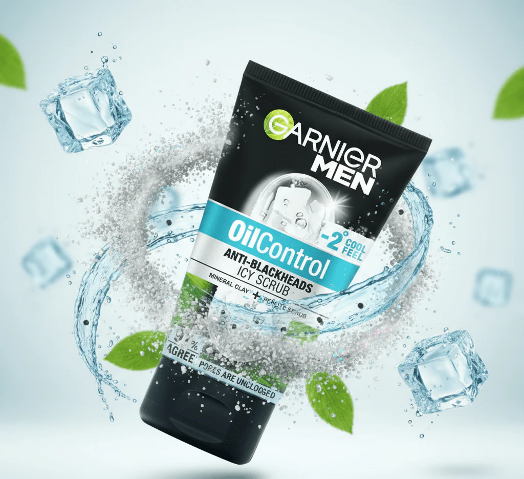 Garnier Men - Oil Control Anti-Blackheads Icy Scrub