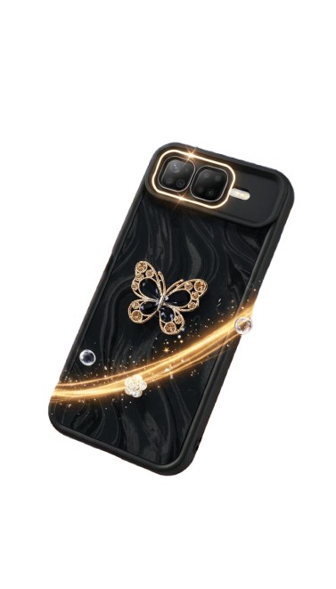 ElegantGlow Butterfly Back Case