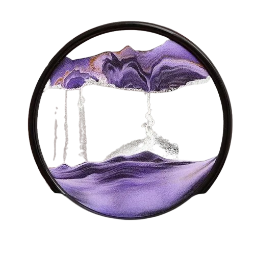 Round Flowing Sand Art Lamp