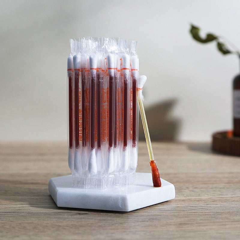 50PCS Medical Alcohol Disposable Emergency Cotton Swab Sticks – Iodine Disinfected First Aid Swabs